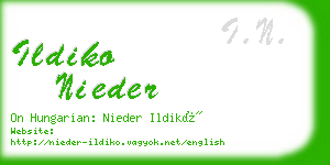 ildiko nieder business card